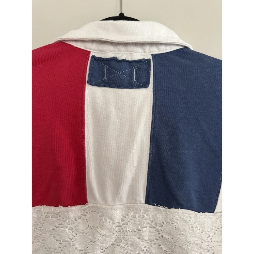 Free People We The Free American Dream Polo Women's Size Medium - Picture 4 of 15